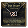 Interlocking Hearts Necklace Stainless Steel & Rose Gold Finish | 1 | Personalized To My Bonus Daughter Necklace From Stepmom Your Biggest Fan Birthday Gifts For Stepdaughter Gifts Christmas Custom Gift Box Message Card | teecentury.myshopify