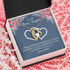 Forever Love Necklace 18K Yellow Gold Finish | Personalized To My Bonus Daughter Necklace From Stepmother Braver Stronger Smarter Loved Stepdaughter Jewelry Birthday Christmas Customized Message Card | teecentury