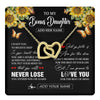 Interlocking Hearts Necklace 18K Yellow Gold Finish | 1 | Personalized To My Bonus Daughter Necklace From Stepmother Dad You Will Never Lose Sunflower Stepdaughter Birthday Gifts Christmas Gift Box Message Card | teecentury.myshopify