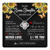 Love Knot Necklace 14K White Gold Finish | 1 | Personalized To My Bonus Daughter Necklace From Stepmother Dad You Will Never Lose Sunflower Stepdaughter Birthday Gifts Christmas Gift Box Message Card | teecentury.myshopify