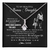 Alluring Beauty Necklace 14K White Gold Finish | 1 | Personalized To My Bonus Daughter Necklace From Stepmother Whenever You Feel Overwhelmed Stepdaughter Jewelry Birthday Christmas Customized Message Card | teecentury