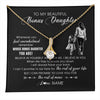 Alluring Beauty Necklace 18K Yellow Gold Finish | 1 | Personalized To My Bonus Daughter Necklace From Stepmother Whenever You Feel Overwhelmed Stepdaughter Jewelry Birthday Christmas Customized Message Card | teecentury