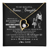 Forever Love Necklace 18K Yellow Gold Finish | 1 | Personalized To My Bonus Daughter Necklace From Stepmother Whenever You Feel Overwhelmed Stepdaughter Jewelry Birthday Christmas Customized Message Card | teecentury