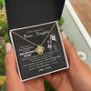Love Knot Necklace 18K Yellow Gold Finish | 2 | Personalized To My Bonus Daughter Necklace From Stepmother Whenever You Feel Overwhelmed Stepdaughter Jewelry Birthday Christmas Customized Message Card | teecentury