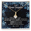 Alluring Beauty Necklace 18K Yellow Gold Finish | Personalized To My Bonus Daughter Necklace From Stepmother Whisper Back I Am The Storm Stepdaughter Jewelry Birthday Christmas Customized Message Card | teecentury