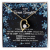 Forever Love Necklace 18K Yellow Gold Finish | Personalized To My Bonus Daughter Necklace From Stepmother Whisper Back I Am The Storm Stepdaughter Jewelry Birthday Christmas Customized Message Card | teecentury