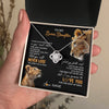 Love Knot Necklace 14K White Gold Finish | 2 | Personalized To My Bonus Daughter Necklace From Stepmother You Will Never Lose Lion Stepdaughter Birthday Gifts Graduation Christmas Gift Box Message Card | teecentury