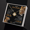 Love Knot Necklace 18K Yellow Gold Finish | 2 | Personalized To My Bonus Daughter Necklace From Stepmother You Will Never Lose Lion Stepdaughter Birthday Gifts Graduation Christmas Gift Box Message Card | teecentury