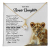 Alluring Beauty Necklace 18K Yellow Gold Finish | 1 | Personalized To My Bonus Daughter Necklace from Stepmom Whenever You Fell Overwhelmed Lion Stepdaughter Birthday Christmas Customized Gift Box Message Card | teecentury