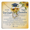 Forever Love Necklace 18K Yellow Gold Finish | 1 | Personalized To My Bonus Daughter On Her Graduation Day Necklace Flower I Love You I'm Proud Of You Class of 2024 Daughter Jewelry Customized Gift Box Message Card | teecentury