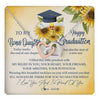 Interlocking Hearts Necklace Stainless Steel & Rose Gold Finish | 1 | Personalized To My Bonus Daughter On Her Graduation Day Necklace Flower I Love You I'm Proud Of You Class of 2024 Daughter Jewelry Customized Gift Box Message Card | teecentury