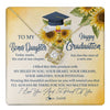 Love Knot Necklace 18K Yellow Gold Finish | 1 | Personalized To My Bonus Daughter On Her Graduation Day Necklace Flower I Love You I'm Proud Of You Class of 2024 Daughter Jewelry Customized Gift Box Message Card | teecentury