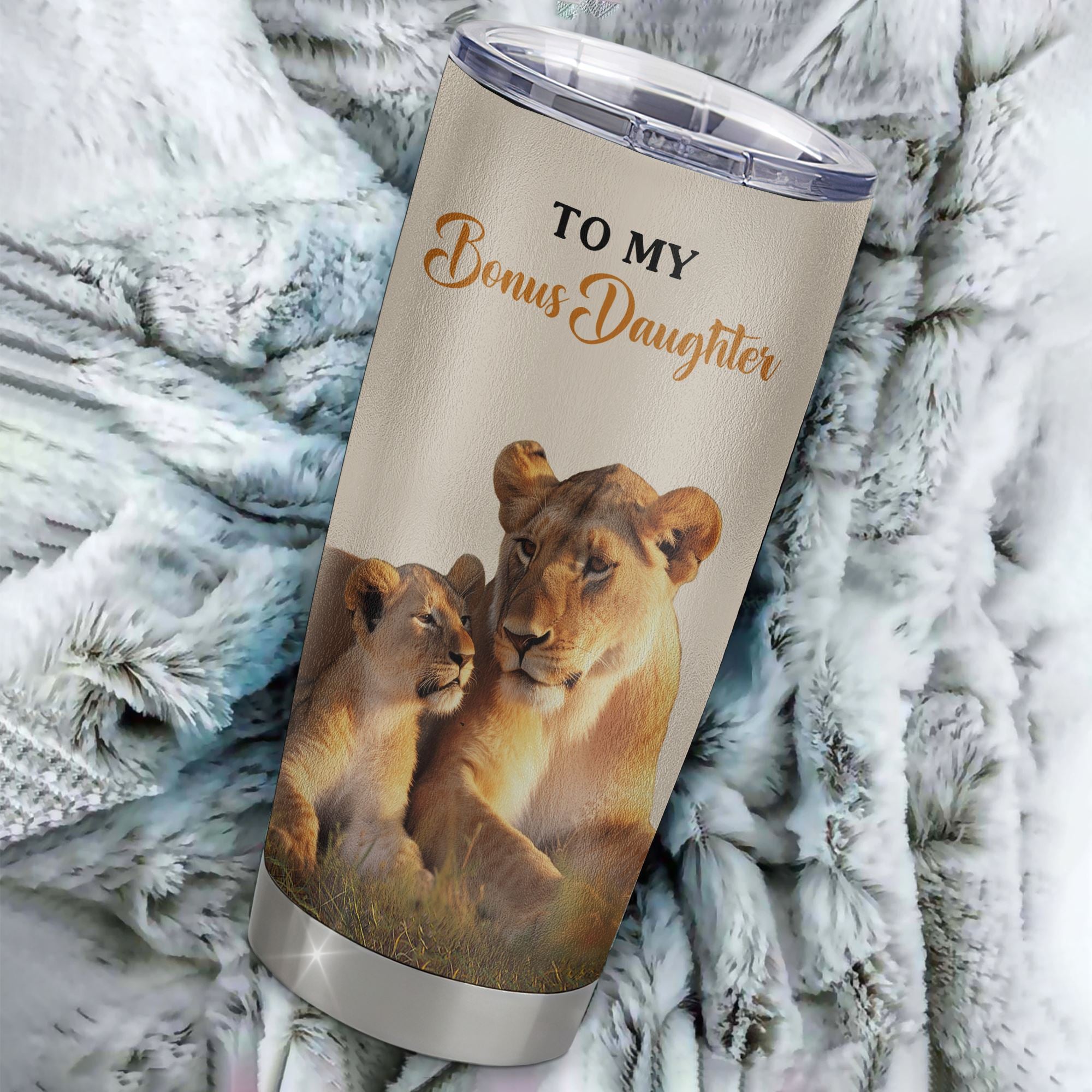 Personalized To My Bonus Daughter Tumbler Cup From Stepmom Whenever You Fell Overwhelmed Lion Stepdaughter Birthday Gifts Graduation Christmas Custom Travel Mug | teecentury