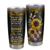 Personalized To My Bonus Daughter Tumbler From Bonus Mom Sunflower Stainless Steel Cup Never Forget That I Love You Stepdaughter Birthday Christmas Travel Mug | teecentury