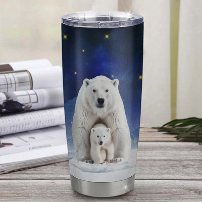Personalized To My Bonus Daughter Tumbler From Stepmom Stainless Steel Cup Polar Bear Never Forget I Love You Stepdaughter Birthday Christmas Travel Mug | teecentury