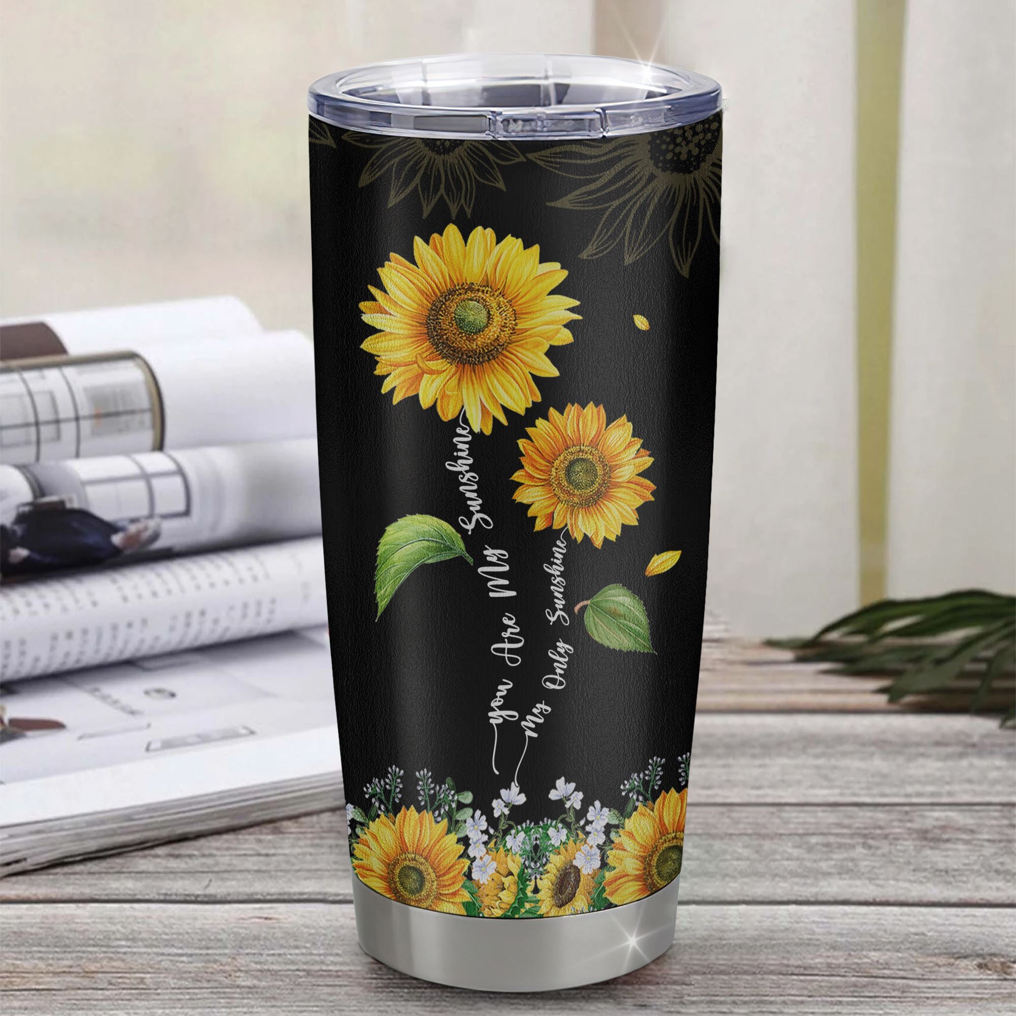 Personalized To My Bonus Daughter Tumbler From Stepmom Stainless Steel Cup Whenever You Feel Sunflower Stepdaughter Birthday Gifts Graduation Christmas Custom Travel Mug | teecentury