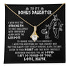 Alluring Beauty Necklace 18K Yellow Gold Finish | 1 | Personalized To My Bonus Daughter Viking Necklace From Stepdad I Am So Proud Of You Runes Viking Stepdaughter Christmas Customized Gift Box Message Card | teecentury