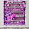 Personalized To My Bonus Mom Blanket From Daughter Nephew Wood Butterfly You Mean More To Me Stepmom Birthday Mothers Day Christmas Customized Fleece Blanket | teecentury