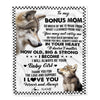 Personalized To My Bonus Mom From Step Daughter Blanket Wolf Always Be Your Little Girl Stepmom Mothers Day Birthday Christmas Gift Customized Fleece Blanket | teecentury