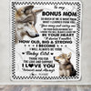 Personalized To My Bonus Mom From Step Daughter Blanket Wolf Always Be Your Little Girl Stepmom Mothers Day Birthday Christmas Gift Customized Fleece Blanket | teecentury