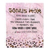 Personalized To My Bonus Mom Gifts From Stepdaughter Blanket Pink Leopard Happy Birthday Gifts For Stepmom Mothers Day Christmas Customized Fleece Blanket | teecentury