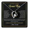Forever Love Necklace 14K White Gold Finish | 1 | Personalized To My Bonus Mom Gifts Necklace From Stepdaughter Stepson Grateful Thank You Stepmom Birthday Gifts Mothers Day Christmas Gift Box Message Card | teecentury