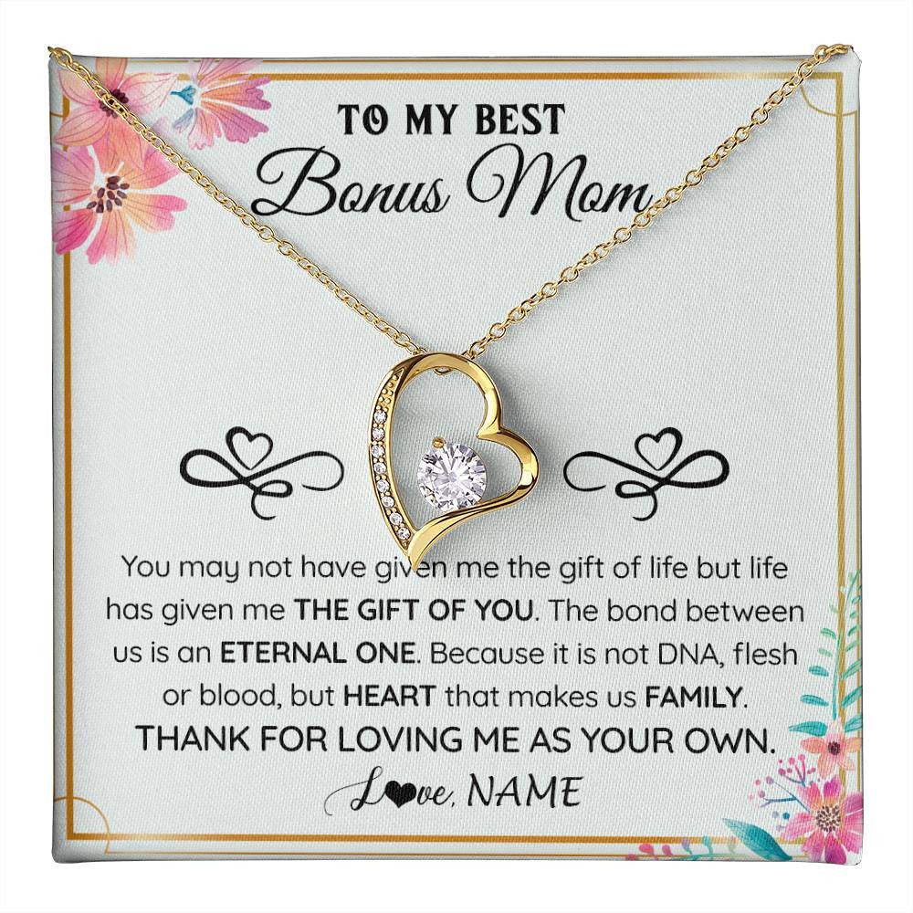 Bonus Mom Christmas Gift - Forever Love Necklace, Gift For Mom