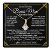 Alluring Beauty Necklace 18K Yellow Gold Finish | 1 | Personalized To My Bonus Mom Necklace Gifts Meaningful Gift To Stepmom From Stepdaughter Without You There Is No Me Mothers Day Birthday Gift Box Message Card | https://teecentury.
