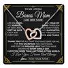 Interlocking Hearts Necklace Stainless Steel & Rose Gold Finish | 1 | Personalized To My Bonus Mom Necklace Gifts Meaningful Gift To Stepmom From Stepdaughter Without You There Is No Me Mothers Day Birthday Gift Box Message Card | https://teecentury.