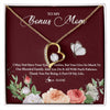Forever Love Necklace 18K Yellow Gold Finish | Personalized To My Bonus Mom Necklace Thank You For Being A Part Of My Life Mother In Law Stepmom Jewelry Birthday Mothers Day Customized Gift Box Message Card | teecentury