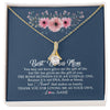 Alluring Beauty Necklace 18K Yellow Gold Finish | Personalized To My Bonus Mom Necklace from Daughter Thank You For Loving Me Bonus Mom Jewelry Birthday Mothers Day Christmas Customized Message Card | teecentury