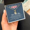 Alluring Beauty Necklace 18K Yellow Gold Finish | Personalized To My Bonus Mom Necklace from Daughter Thank You For Loving Me Bonus Mom Jewelry Birthday Mothers Day Christmas Customized Message Card | teecentury