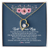Forever Love Necklace 18K Yellow Gold Finish | Personalized To My Bonus Mom Necklace from Daughter Thank You For Loving Me Bonus Mom Jewelry Birthday Mothers Day Christmas Customized Message Card | teecentury