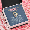 Forever Love Necklace 18K Yellow Gold Finish | Personalized To My Bonus Mom Necklace from Daughter Thank You For Loving Me Bonus Mom Jewelry Birthday Mothers Day Christmas Customized Message Card | teecentury
