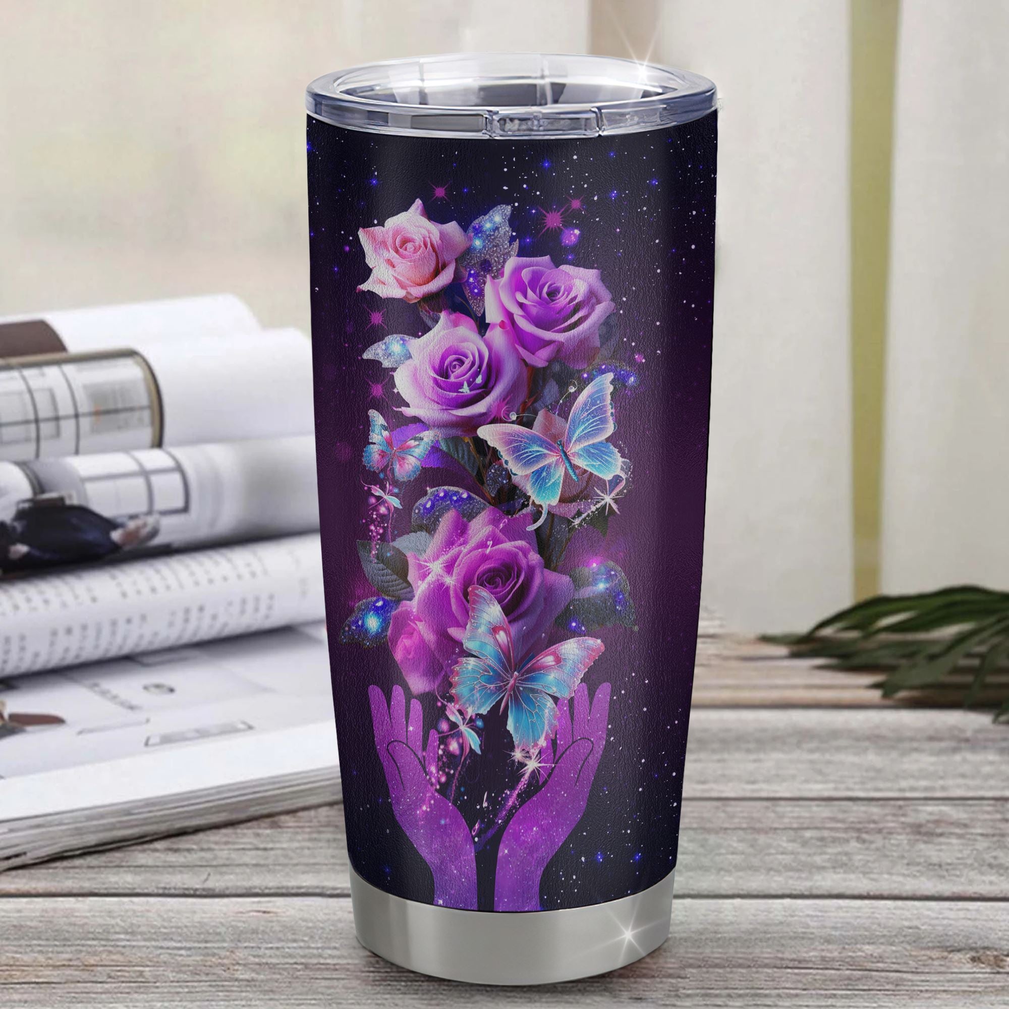 Personalized To My Bonus Mom Tumbler From Daughter Stainless Steel Cup Thank You For Love Butterfly Stepmom Gift Birthday Mothers Day Christmas Travel Mug | teecentury