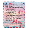 Personalized To My Bonus Son Blanket From Stepmom Stepdad Letter Mail To Stepson Gifts Happy Birthday Gifts Christmas Graduation Custom Name Fleece Blanket | teecentury