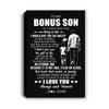 Personalized To My Bonus Son Canvas From Bonus Dad It Is Not DNA I Love You Stepson Birthday Gifts Graduation Meaningful Christmas Custom Wall Art Print Framed Canvas | teecentury