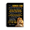 Personalized To My Bonus Son Canvas From Step Dad Father Lion My Only Wish For You Stepson Birthday Gifts Graduation Christmas Custom Wall Art Print Framed Canvas | teecentury