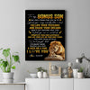 Personalized To My Bonus Son Canvas From Step Dad Father Lion My Only Wish For You Stepson Birthday Gifts Graduation Christmas Custom Wall Art Print Framed Canvas | teecentury