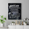 Personalized To My Bonus Son Canvas From Step Mom Dad Never Feel That You Are Alone Wolf Stepson Birthday Gifts Graduation Christmas Custom Wall Art Print Framed Canvas | teecentury