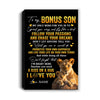 Personalized To My Bonus Son Canvas From Step Mom Mother Lion My Only Wish For You Stepson Birthday Gifts Graduation Christmas Custom Wall Art Print Framed Canvas | teecentury