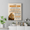 Personalized To My Bonus Son Canvas From Stepdad Whenever You Fell Overwhelmed Lion Stepson Birthday Gifts Christmas Custom Wall Art Print Framed Canvas | teecentury