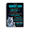 Personalized To My Bonus Son Canvas From Stepmom Dad Never Forget I Love You White Tiger Stepson Birthday Gifts Christmas Custom Wall Art Print Framed Canvas | teecentury