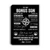 Personalized To My Bonus Son Canvas From Stepmom Stepdad I Wish You The Strength Stepson Birthday Gifts Graduation Christmas Custom Wall Art Print Framed Canvas | teecentury