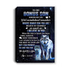 Personalized To My Bonus Son Canvas From Stepmom Stepdad Whenever You Feel Wolf Stepson Birthday Gifts Graduation Christmas Custom Wall Art Print Framed Canvas | teecentury