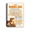 Personalized To My Bonus Son Canvas From Stepmom Whenever You Fell Overwhelmed Lion Stepson Birthday Gifts Christmas Custom Wall Art Print Framed Canvas | teecentury