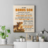 Personalized To My Bonus Son Canvas From Stepmom Whenever You Fell Overwhelmed Lion Stepson Birthday Gifts Christmas Custom Wall Art Print Framed Canvas | teecentury