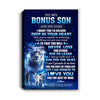 Personalized To My Bonus Son Canvas From Stepmother Believe Your Heart Stepson Gift Birthday Graduation Christmas Custom Wall Art Print Framed Canvas | teecentury