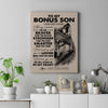 Personalized To My Bonus Son Canvas From Stepmother Stepfather Wolf Braver Stronger Smarter Stepson Birthday Graduation Christmas Custom Wall Art Print Framed Canvas | teecentury