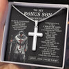 Stainless Cross Necklace Stainless Steel | 2 | Personalized To My Bonus Son From Stepdad Stepmom Necklace I Am The Storm Knight Templar Birthday Gifts For Stepson Christmas Custom Gift Box Message Card | https://teecentury.